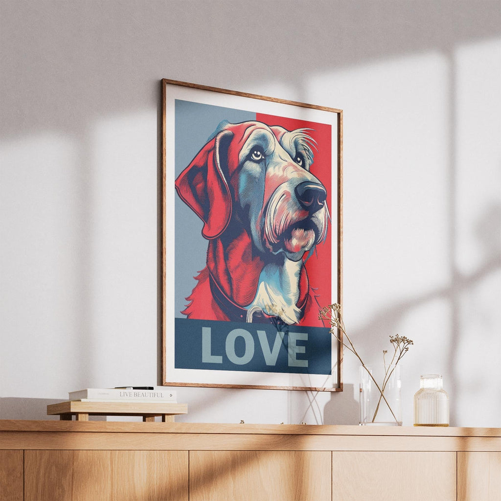 Irish Wolfhound LOVE Series Inspired by the Obama Poster image 5