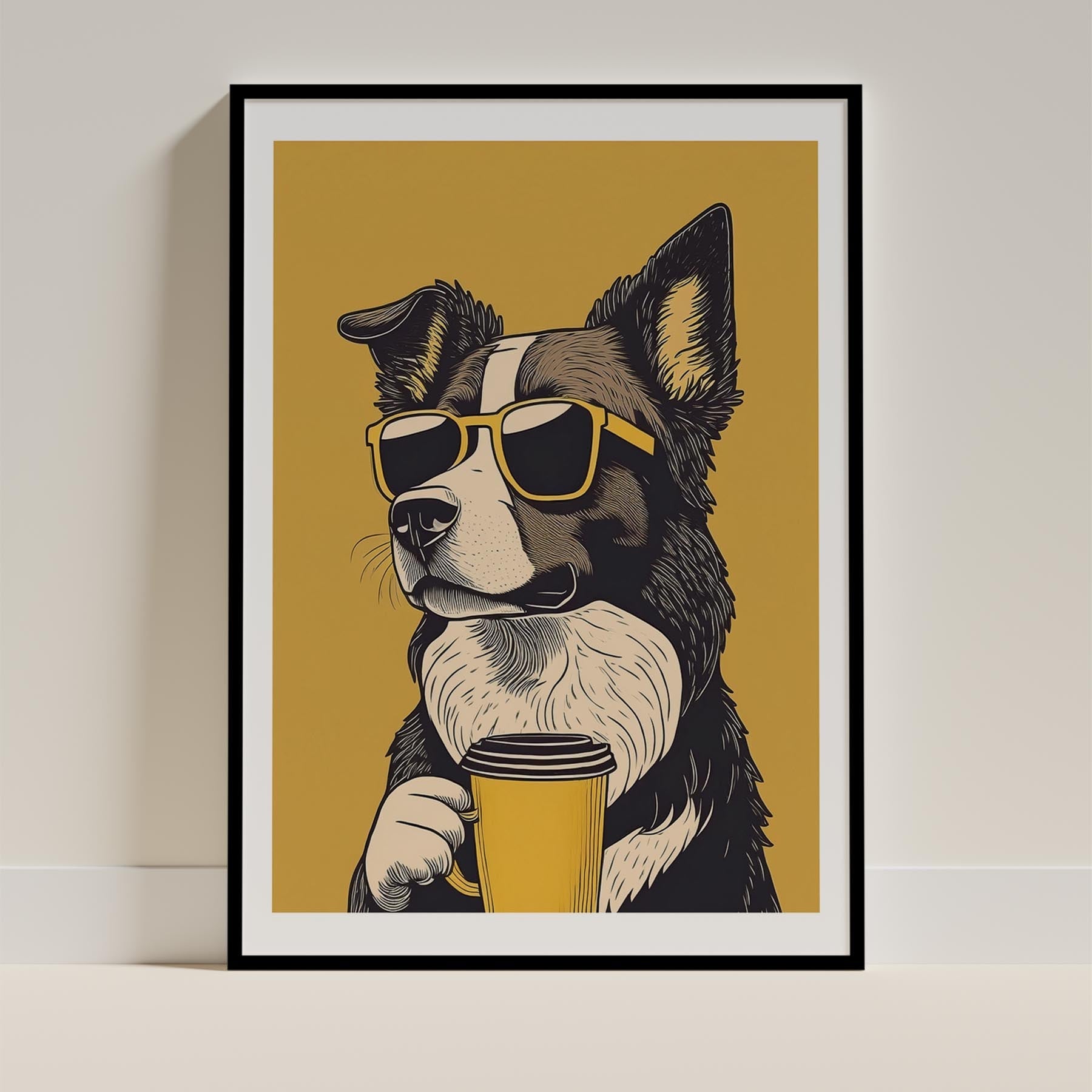 Boder Collie Chillin Coffee Dog image 12