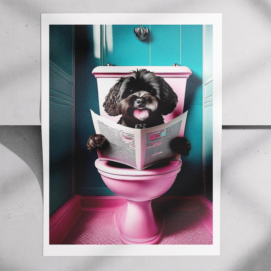 Bichon Frise Toilet Dogs PInk and Turquise image 7