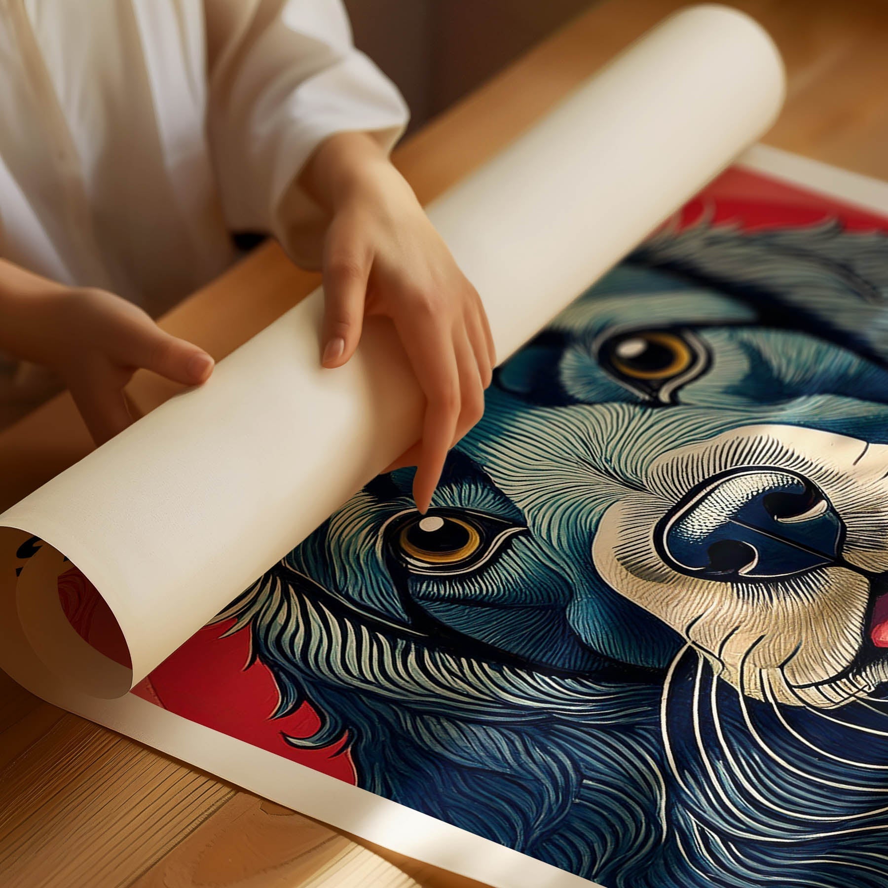 Cocker Spaniel Hokusai Japanese Inspired Dog Series with Text image 1