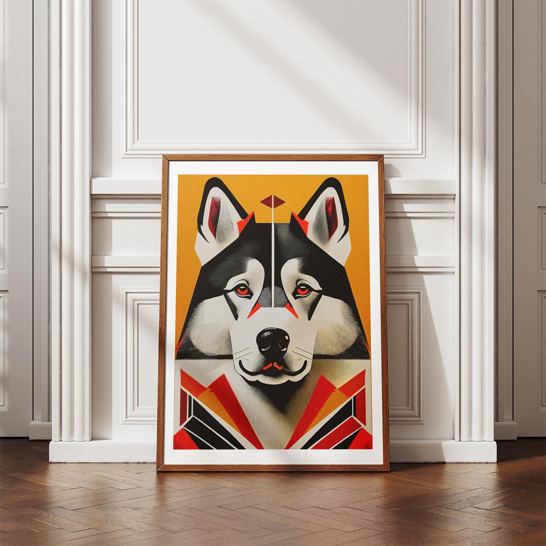 Alaskan Malamute Geometric Orange Series image 4