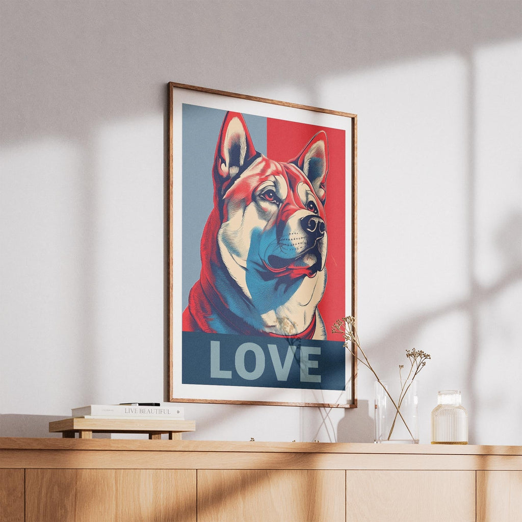Akita Inu LOVE Series Inspired by the Obama Poster image 5