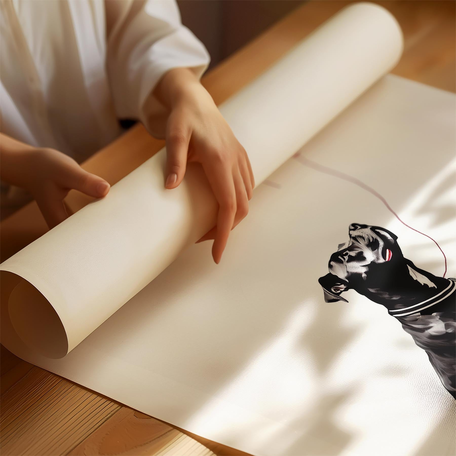 American Pitbull Terrier DOGSY Series inspired by the Art of Banksy with text Do image 1