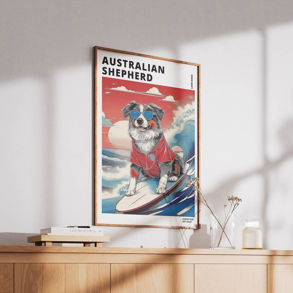 Australian Shepherd Hokosai Surfer Dogs 1 image 6