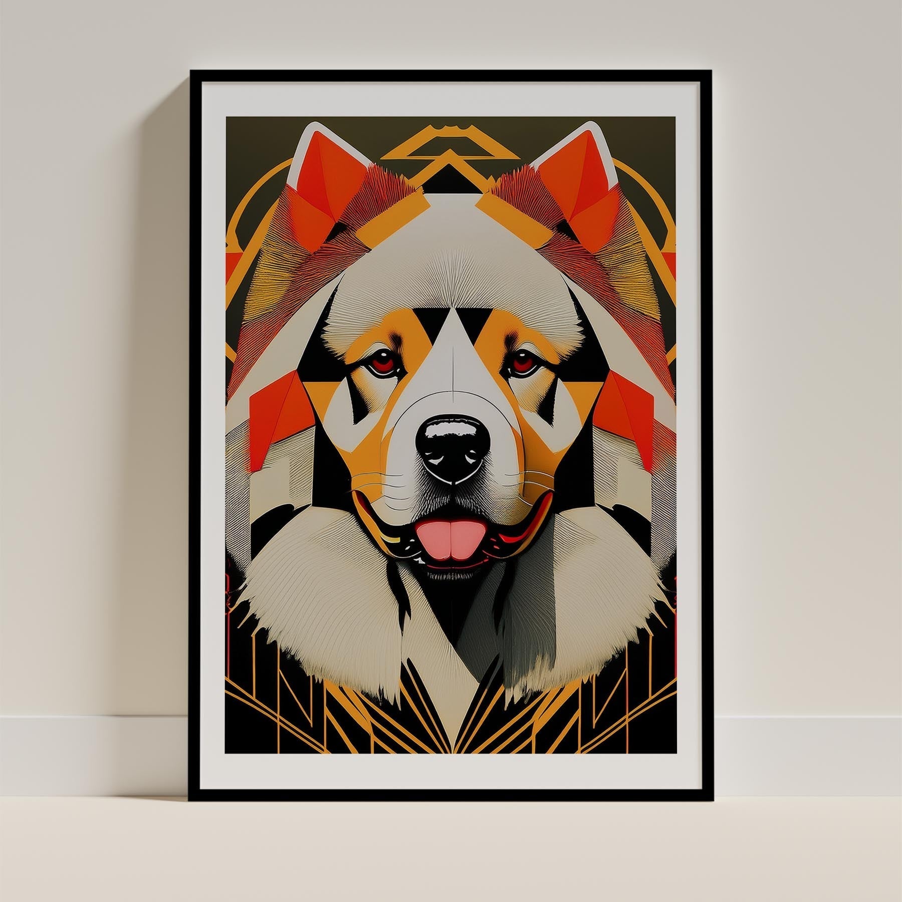 Chow Chow Geometric Orange Series image 0