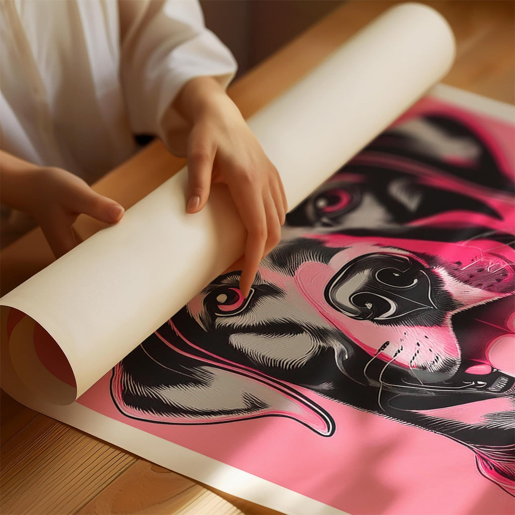 Labrador Retriever Pink and Black Dog Series 6 image 1