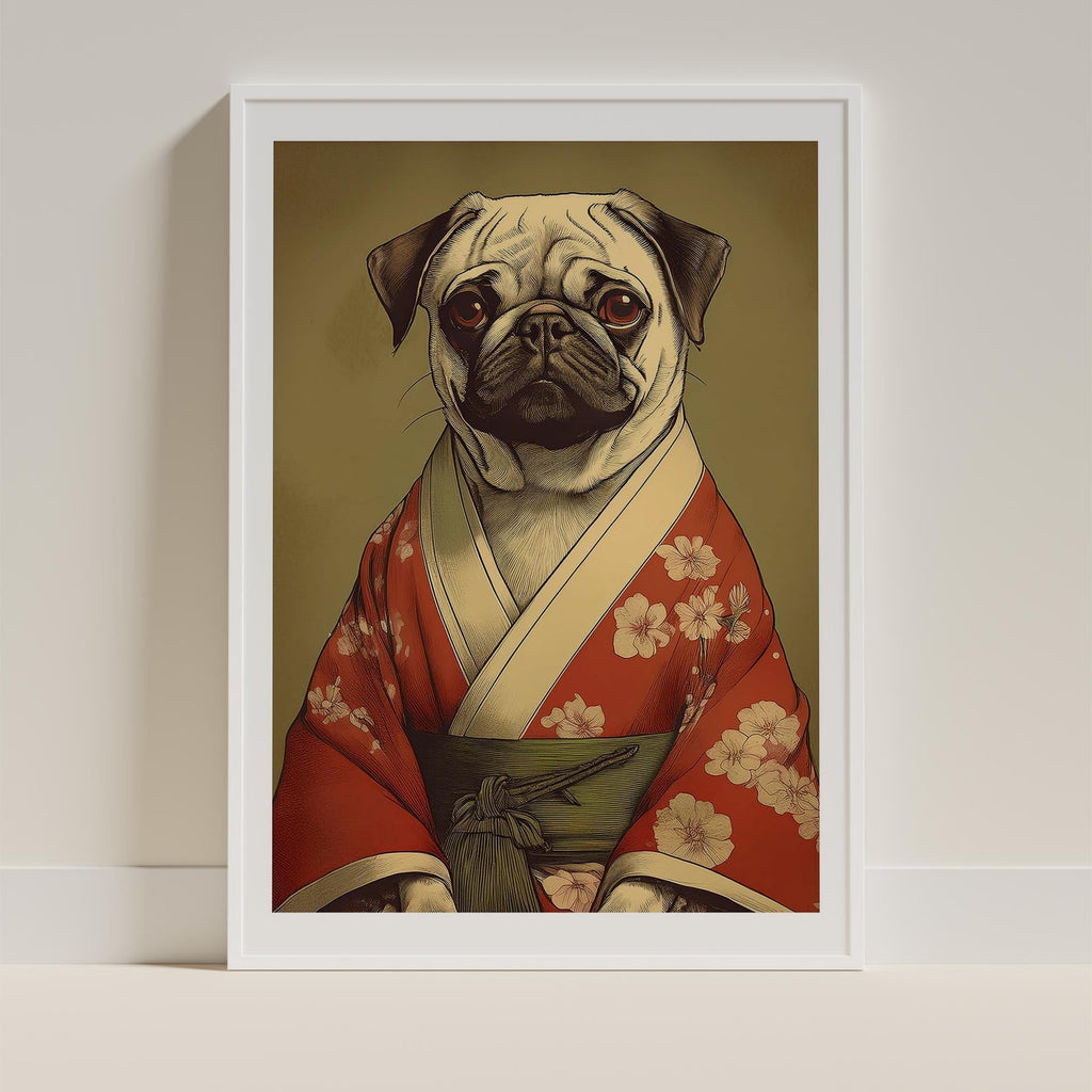 Pug Japanse Kimono Dog Series image 9