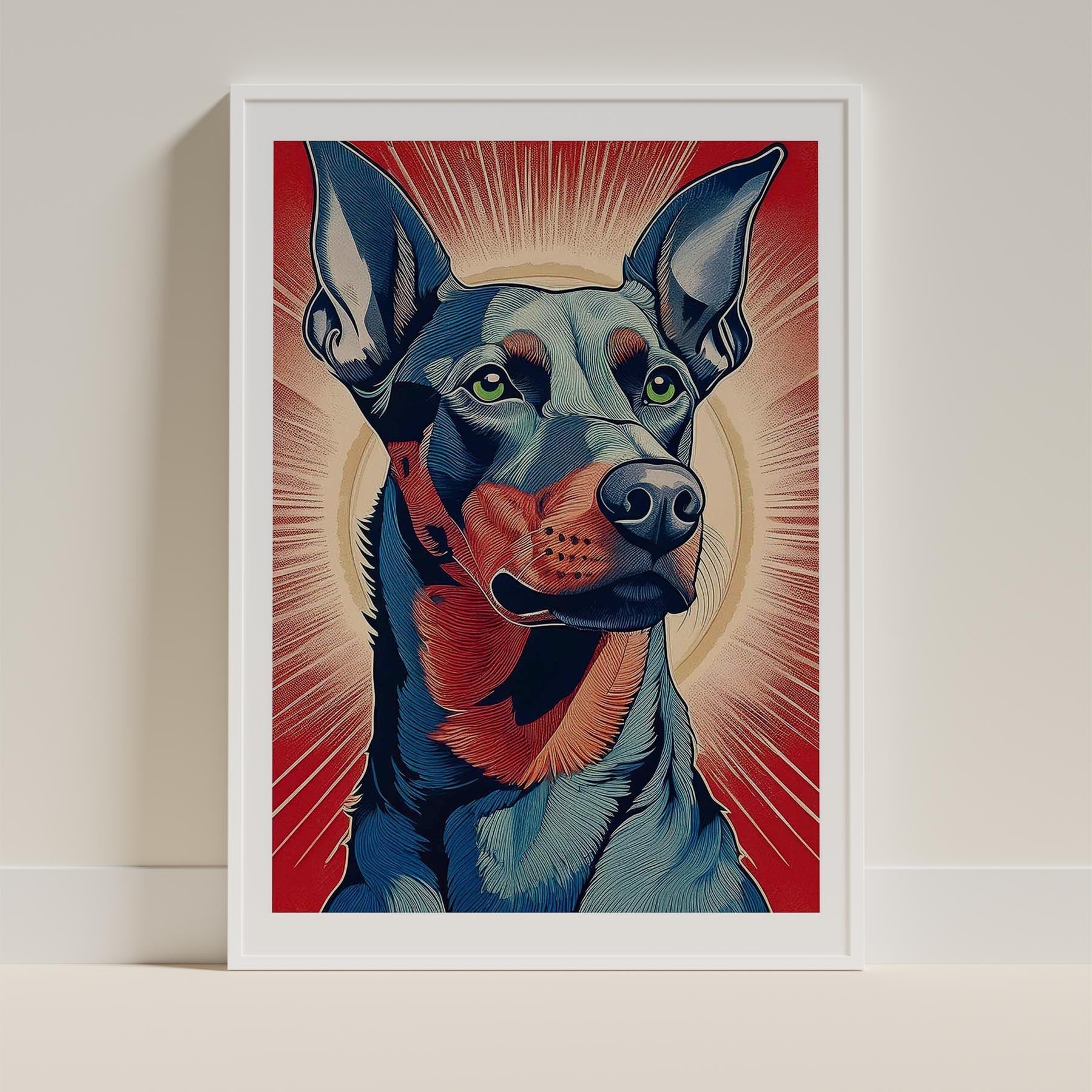 Doberman Hokusai Japanese Inspired Dog Series 1 image 10