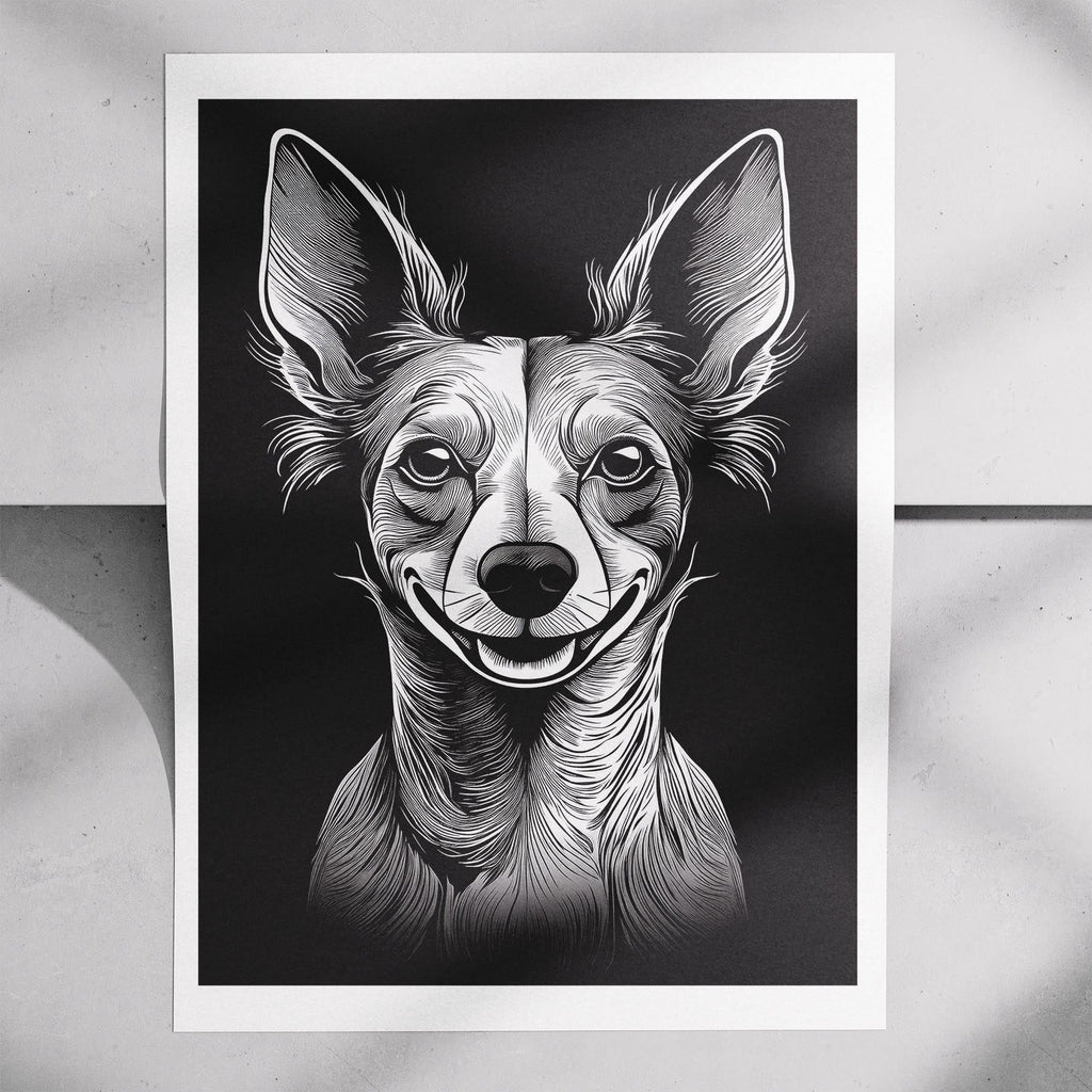 Chinese Crested Line Dog Series in Black and White image 7