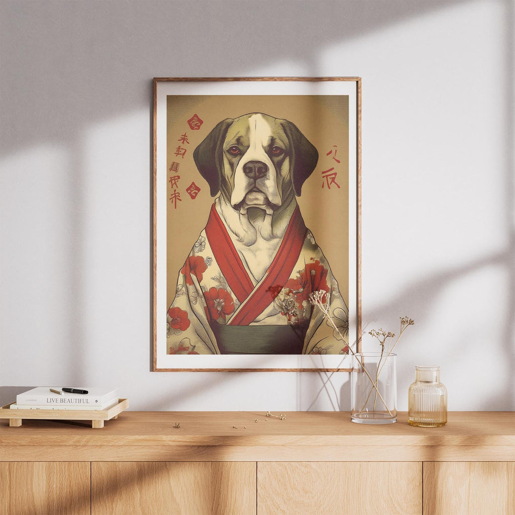 Saint Bernard Japanse Kimono Dog Series image 8
