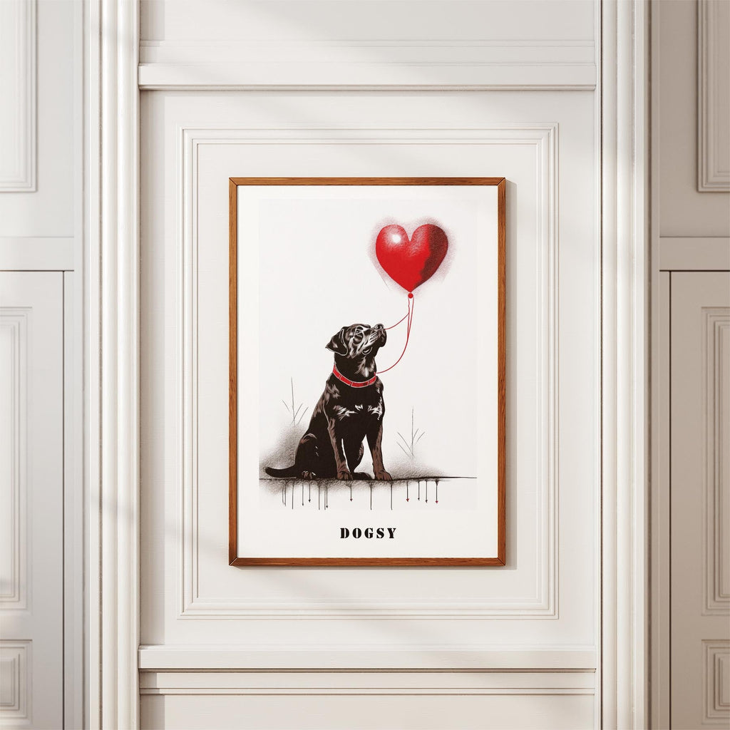 Rottweiler DOGSY Series inspired by the Art of Banksy with text Dogsy image 3