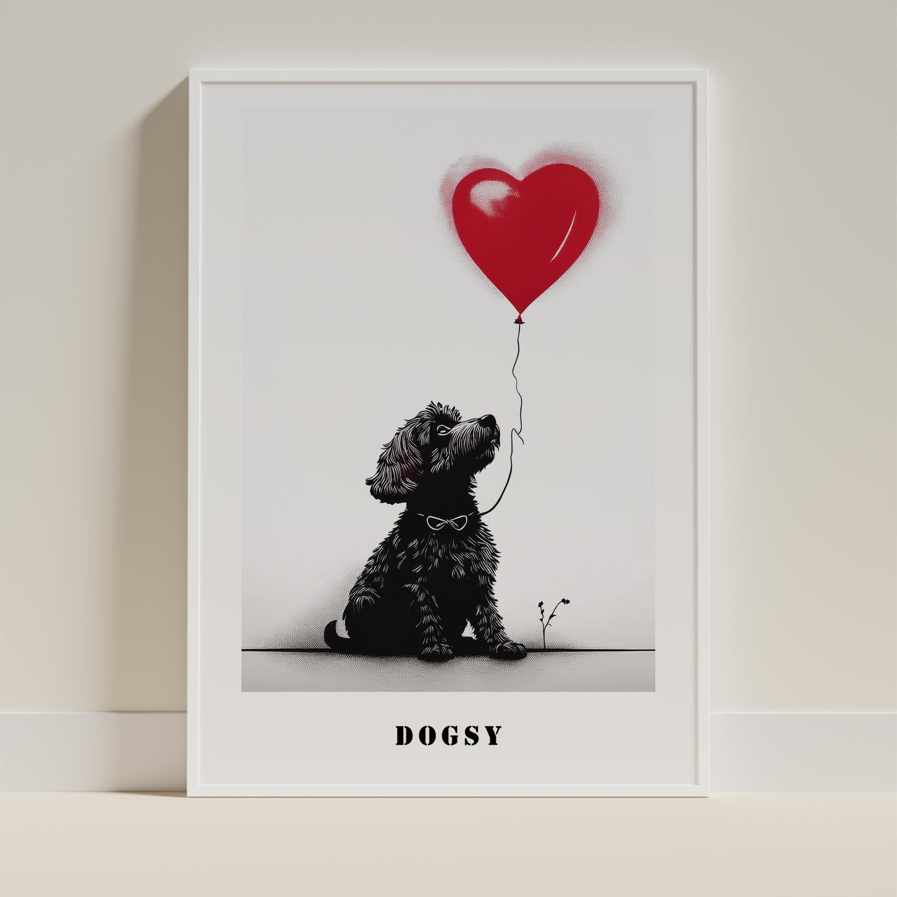 Maltese DOGSY Series inspired by the Art of Banksy with text Dogsy image 9