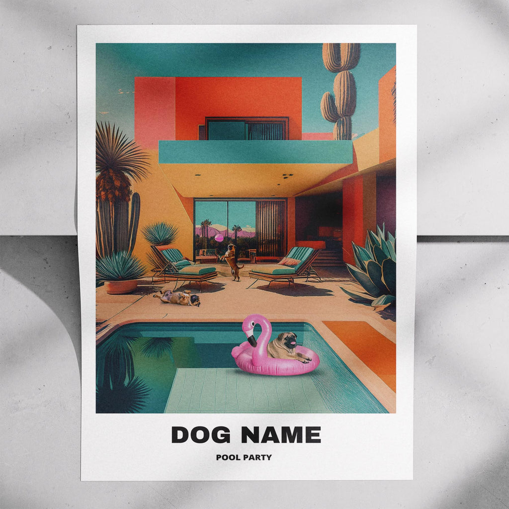 Bullmastiff Custom Pool Party WITH TEXT image 7