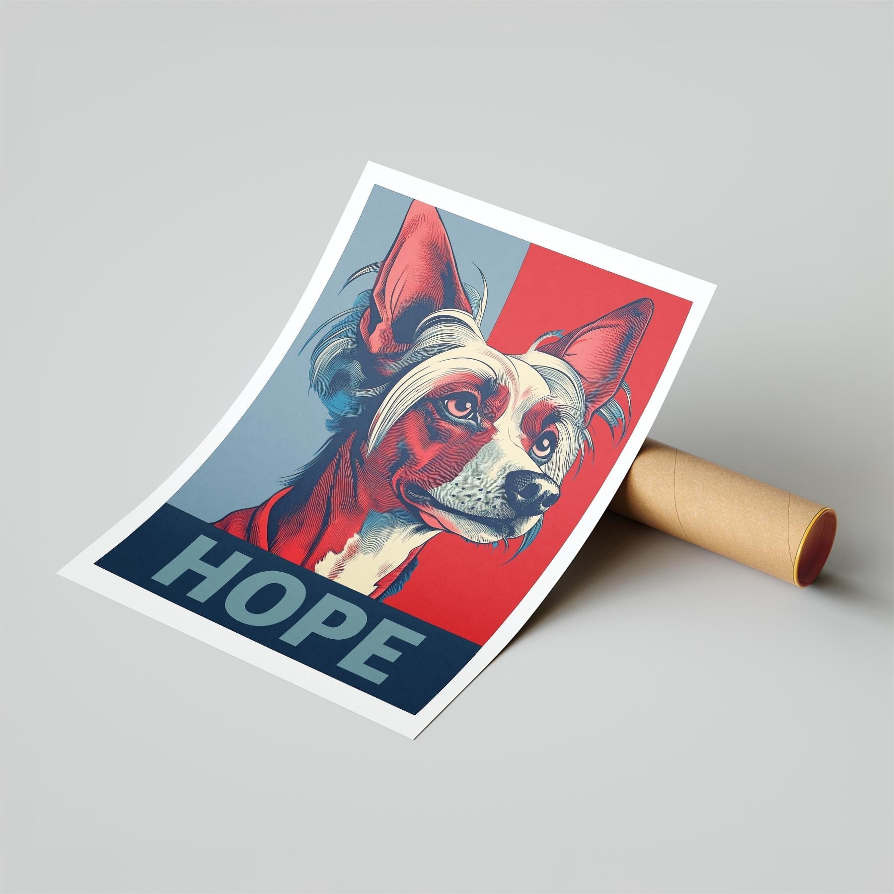 Chinese Crested HOPE Series Inspired by the Obama Poster image 6
