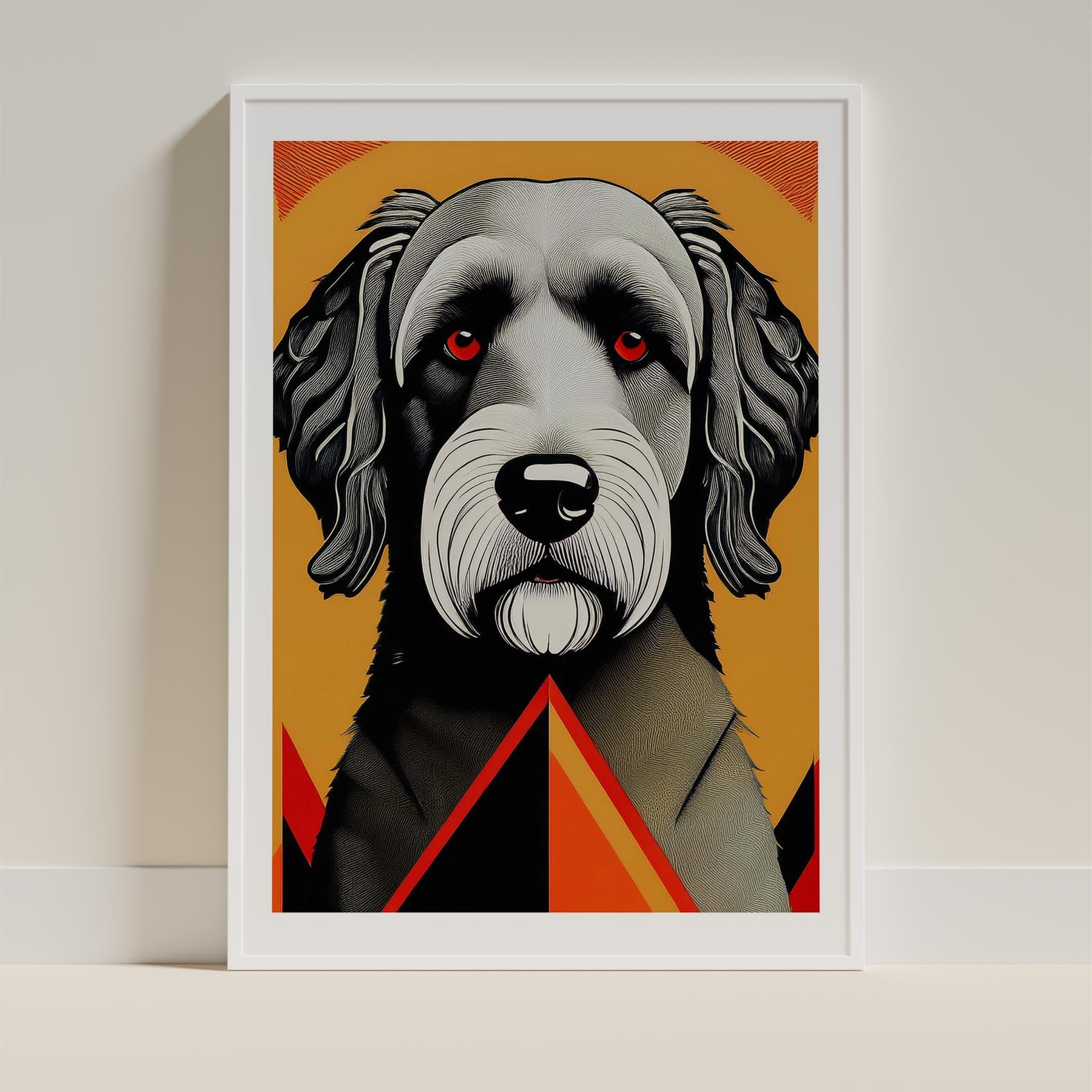 Spanish Water Dog Geometric Orange Series image 9