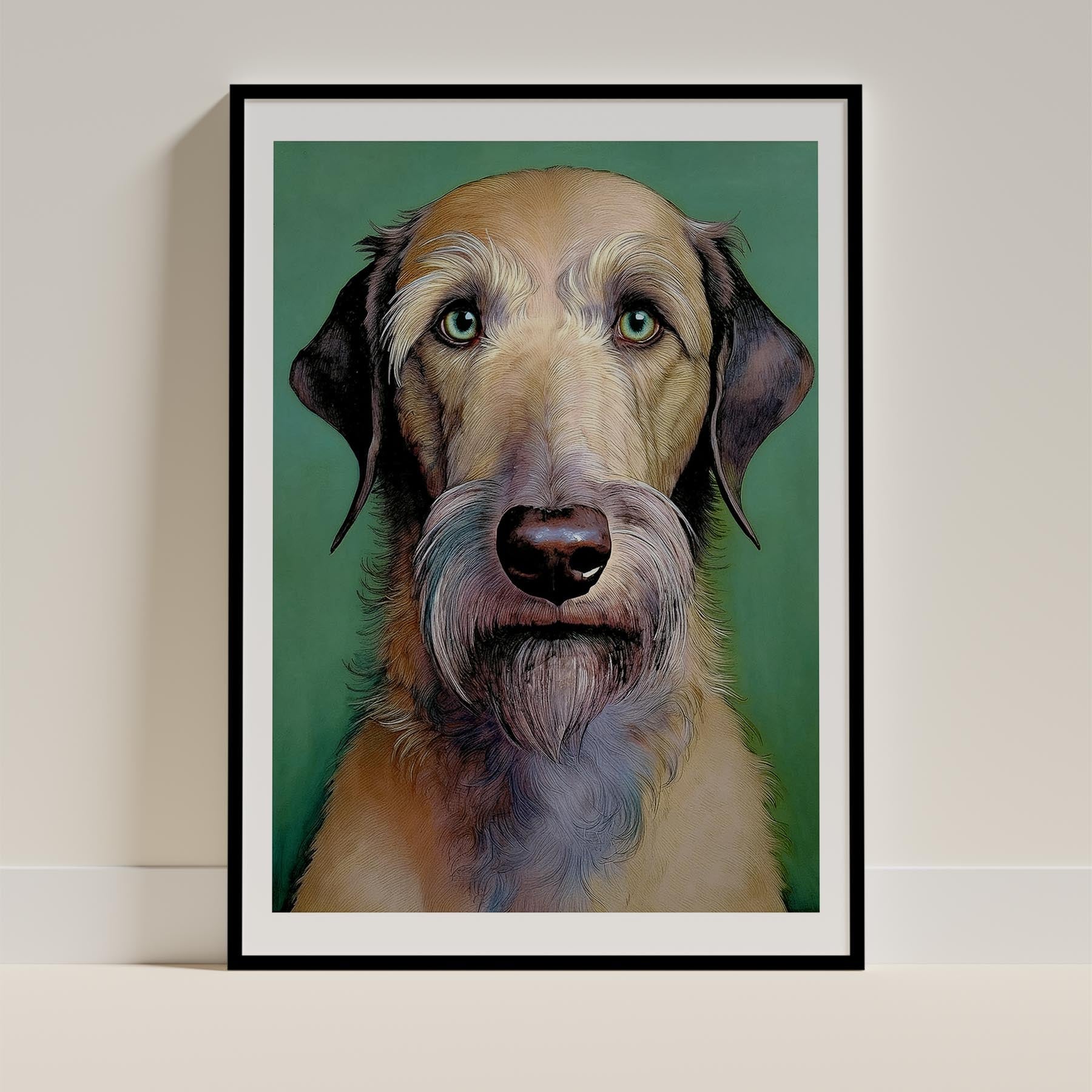 Irish Wolfhound Green Painted Series image 0