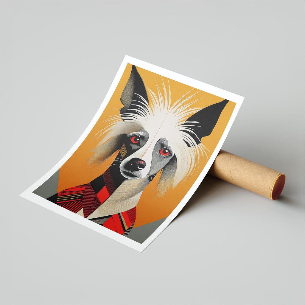 Chinese Crested Geometric Orange Series image 6