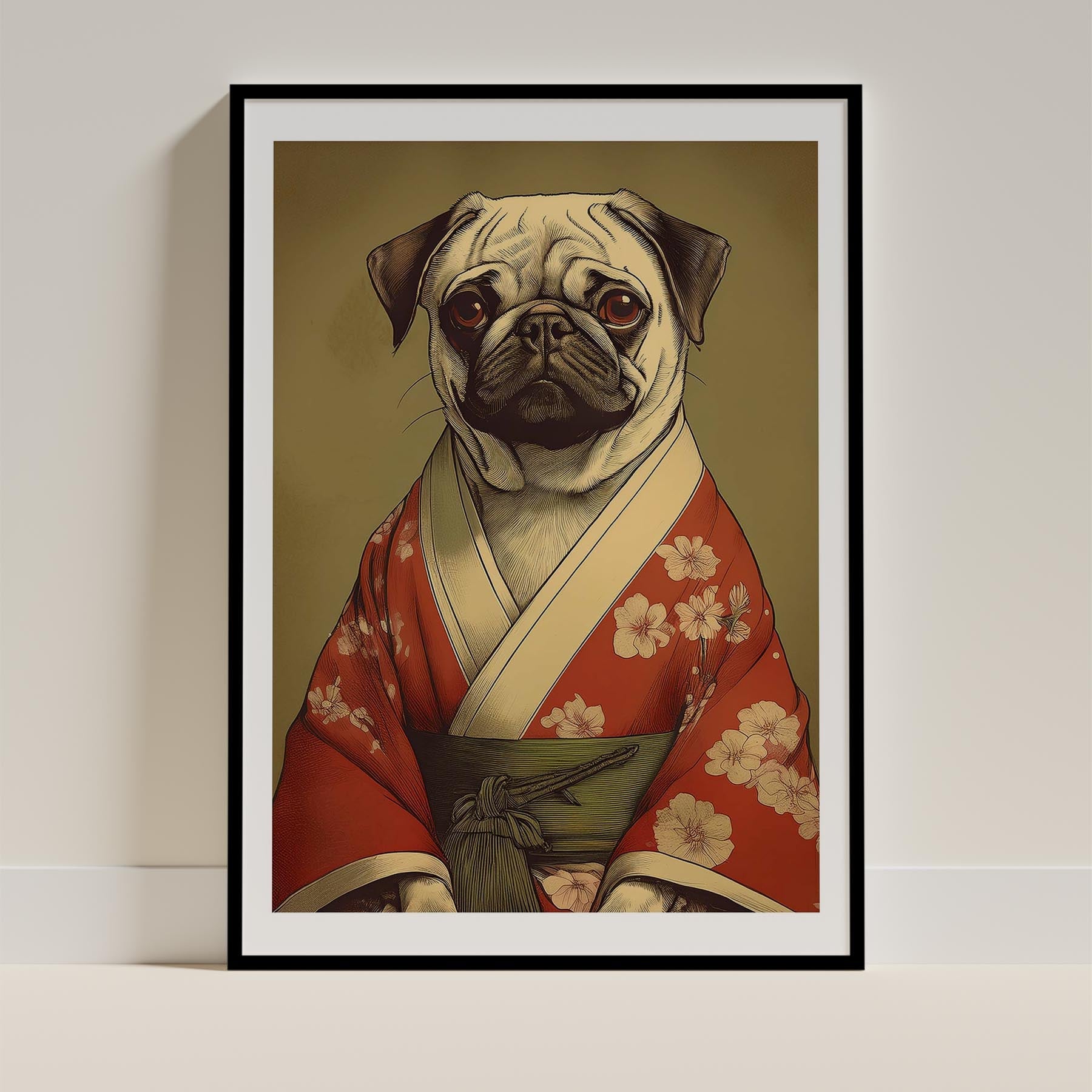 Pug Japanse Kimono Dog Series image 0