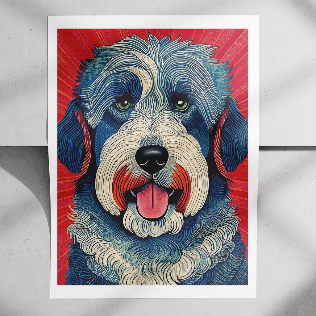 Old English Sheepdog Hokusai Japanese Inspired Dog Series 2 image 7