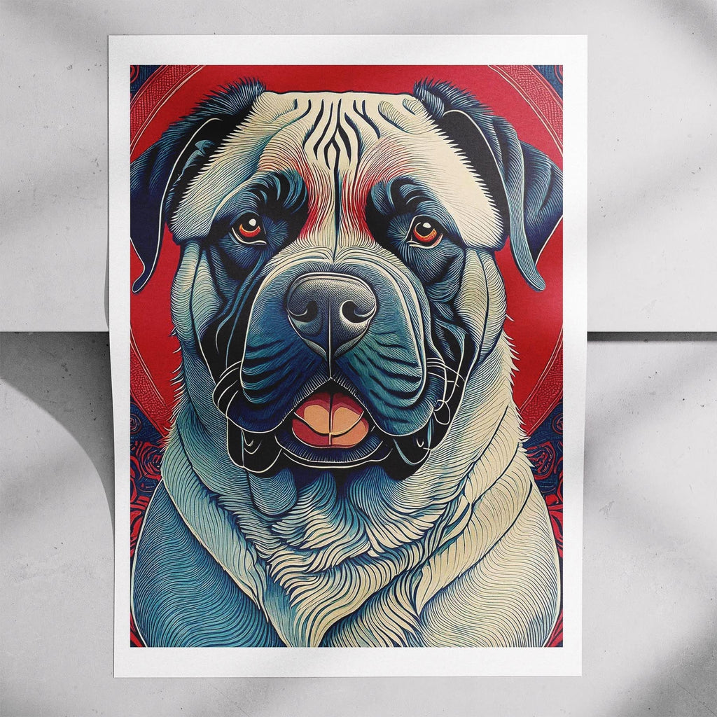 Mastiff Hokusai Japanese Inspired Dog Series image 7