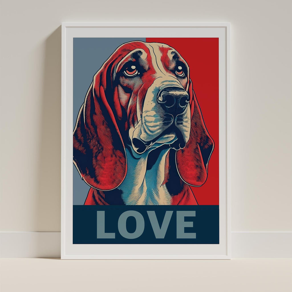 Basset Hound LOVE Series Inspired by the Obama Poster image 9