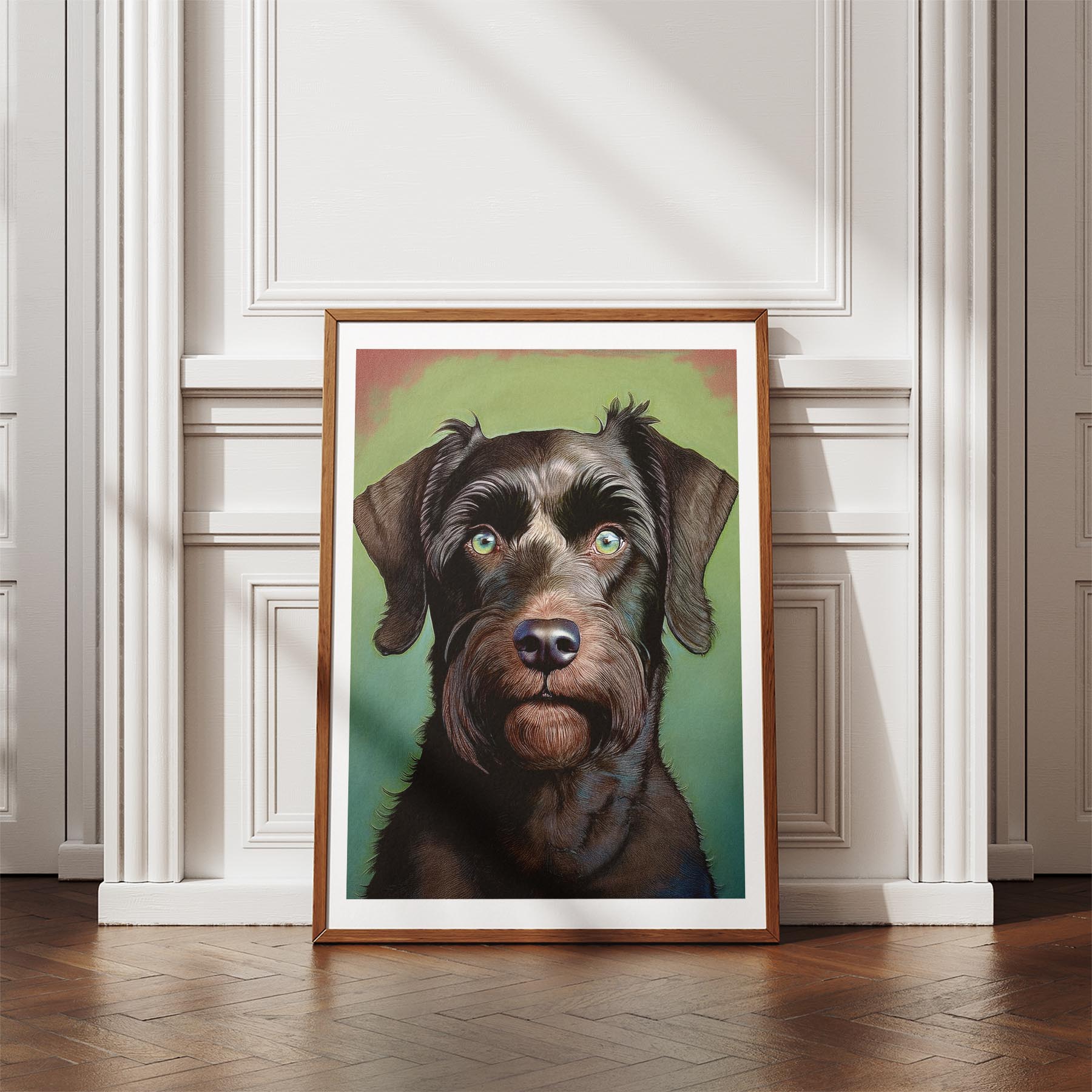 Black Russian Terrier Green Painted Series image 4