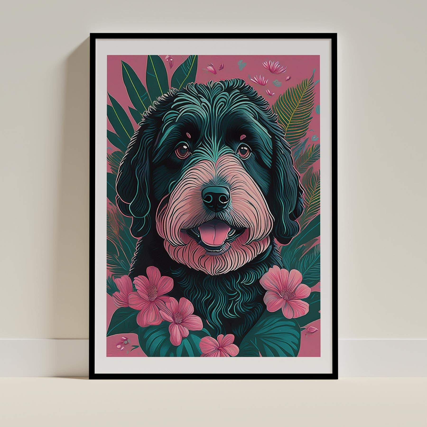 Old English Sheepdog Flowery Dog image 0