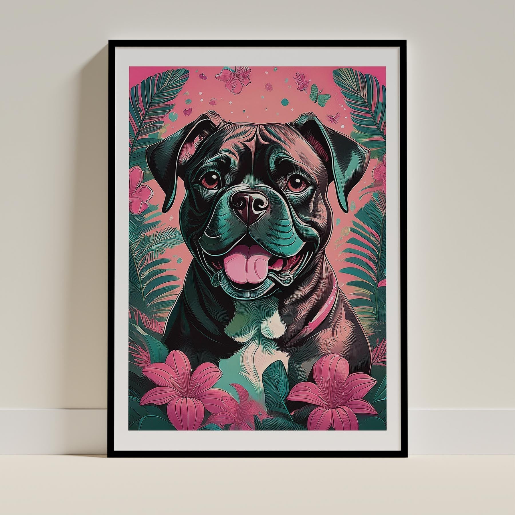 Boxer 1 Flowery Dog image 0