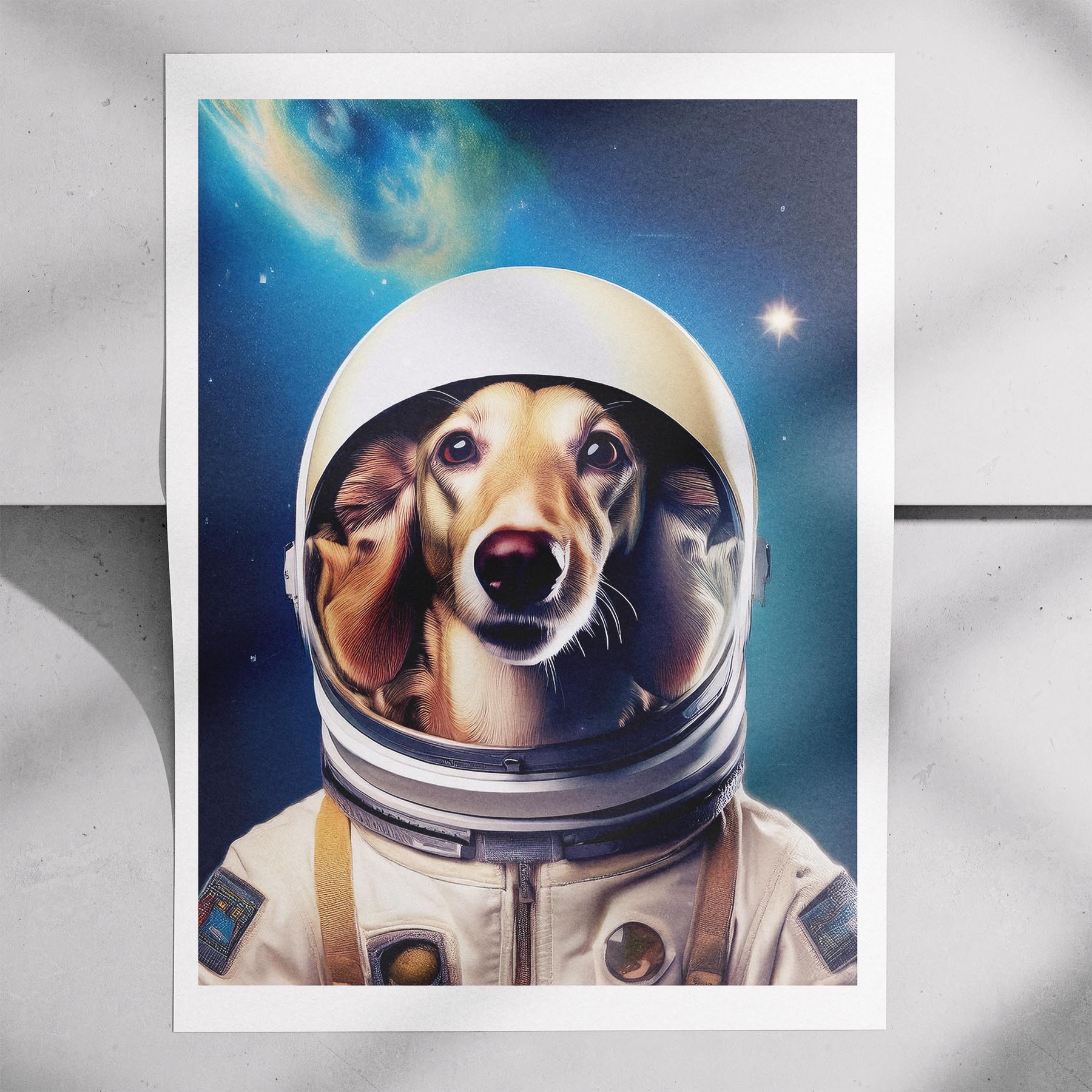 Borzoi Astronaut Dog Series image 7