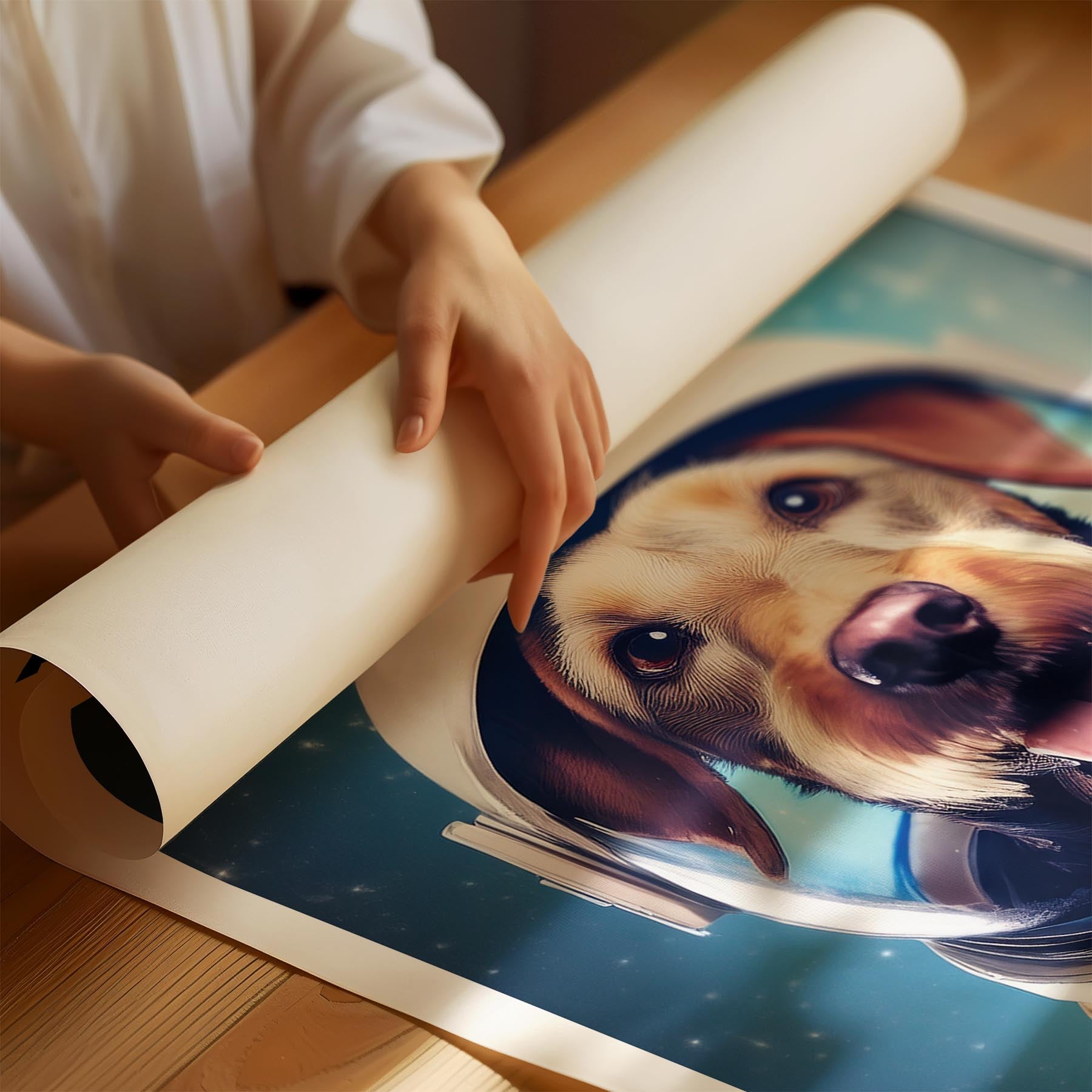 Airedale Astronaut Dog Series with Text Astro Dog image 1