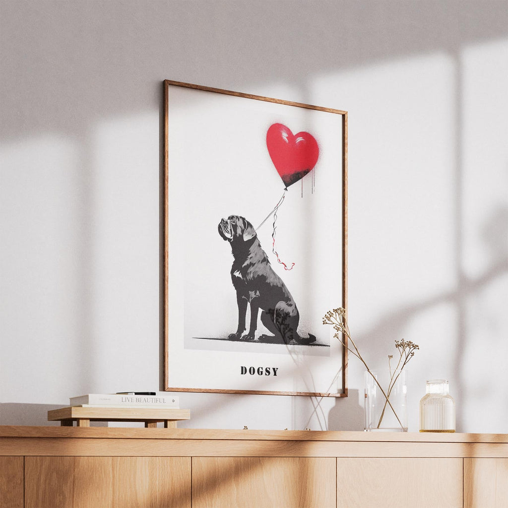 Mastiff DOGSY Series inspired by the Art of Banksy with text Dogsy image 5