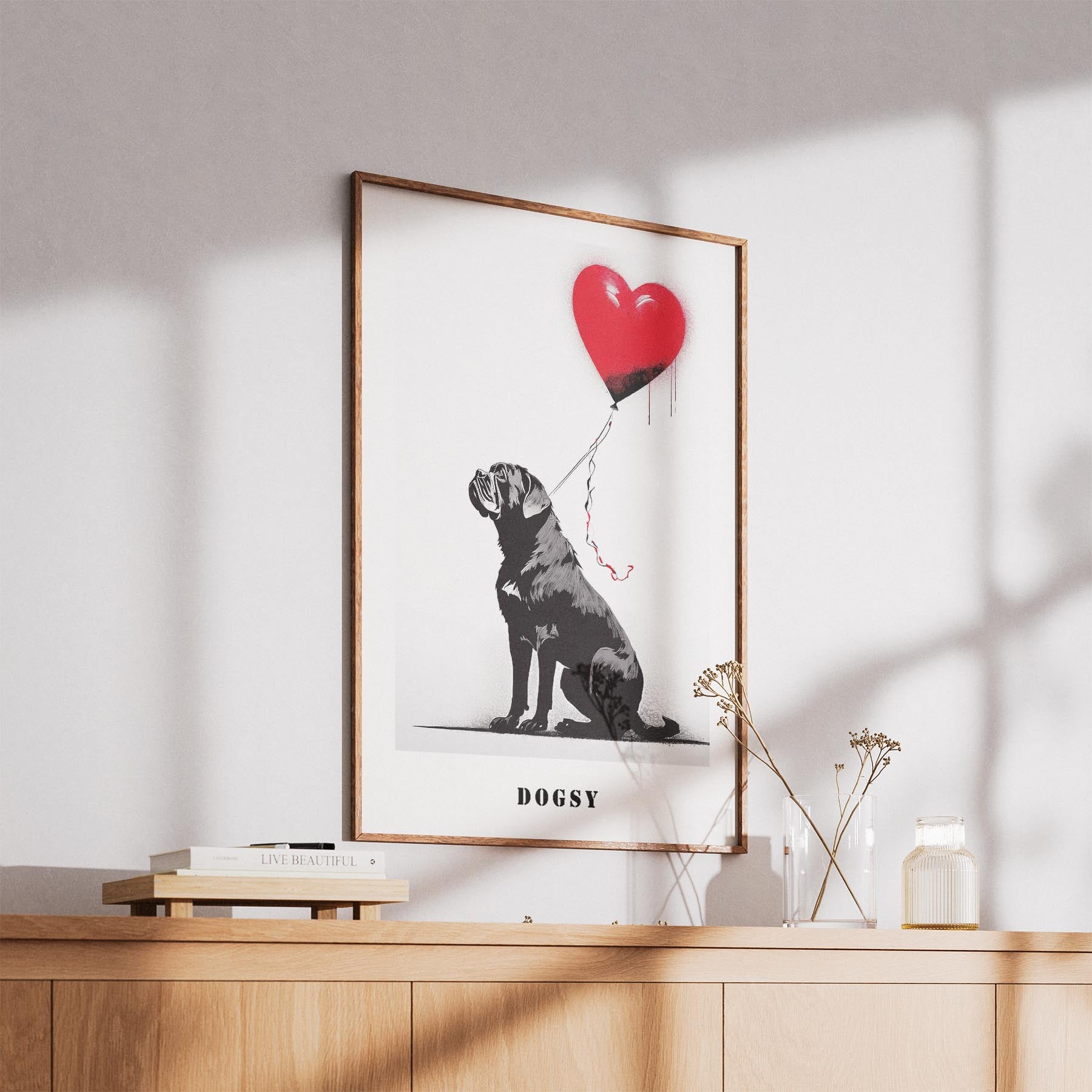 Mastiff DOGSY Series inspired by the Art of Banksy with text Dogsy image 5