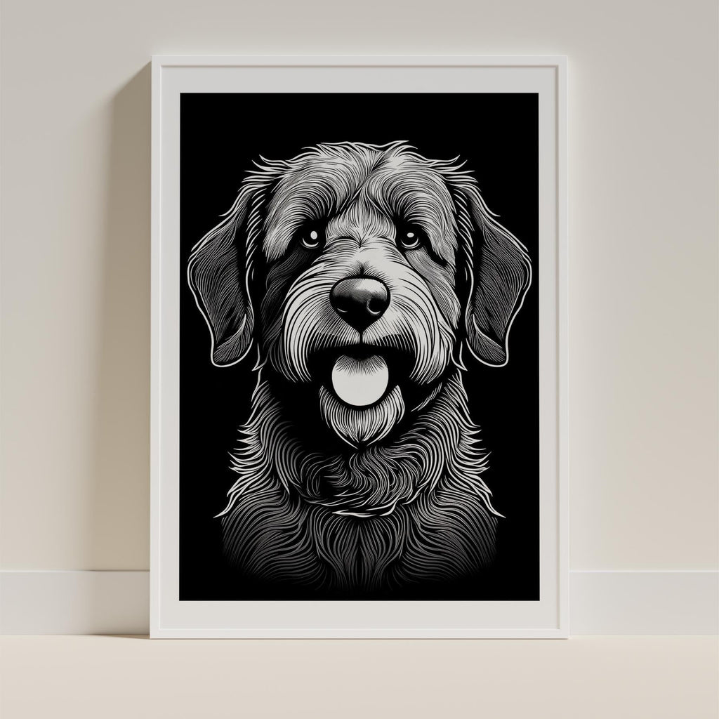 Spanish Water Dog Line Dog Series in Black and White image 9