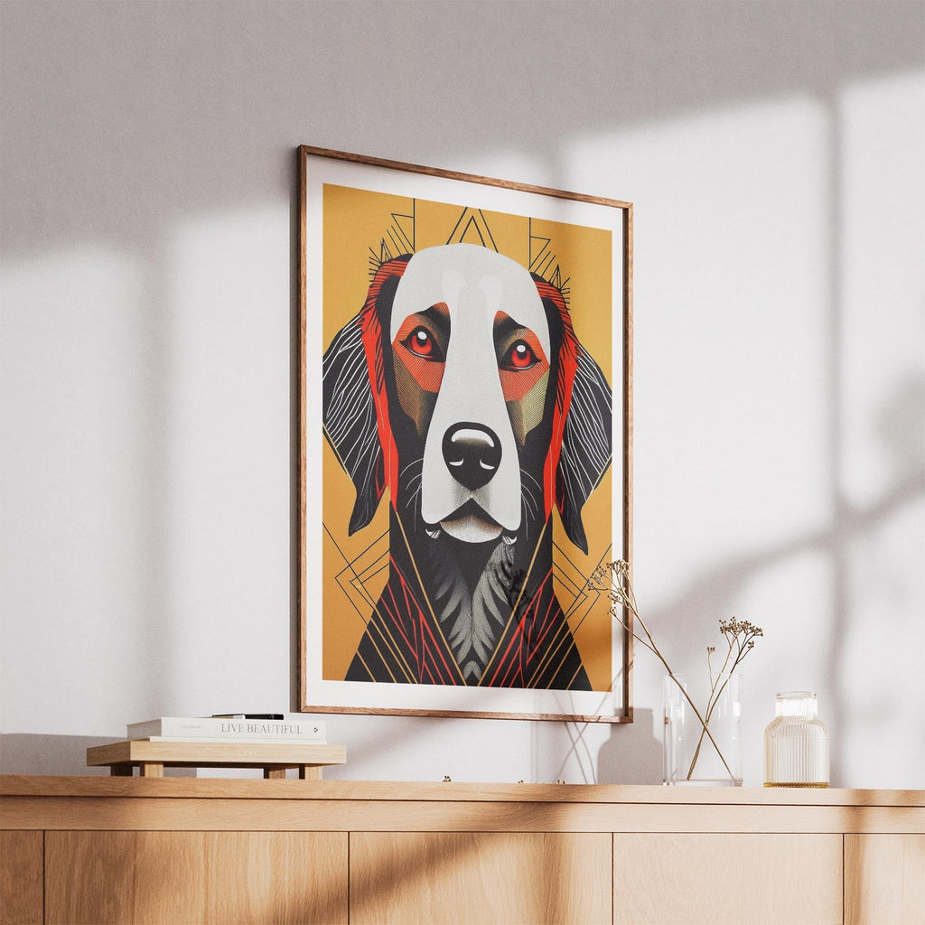 Curly Coated Retriever Geometric Orange Series image 5