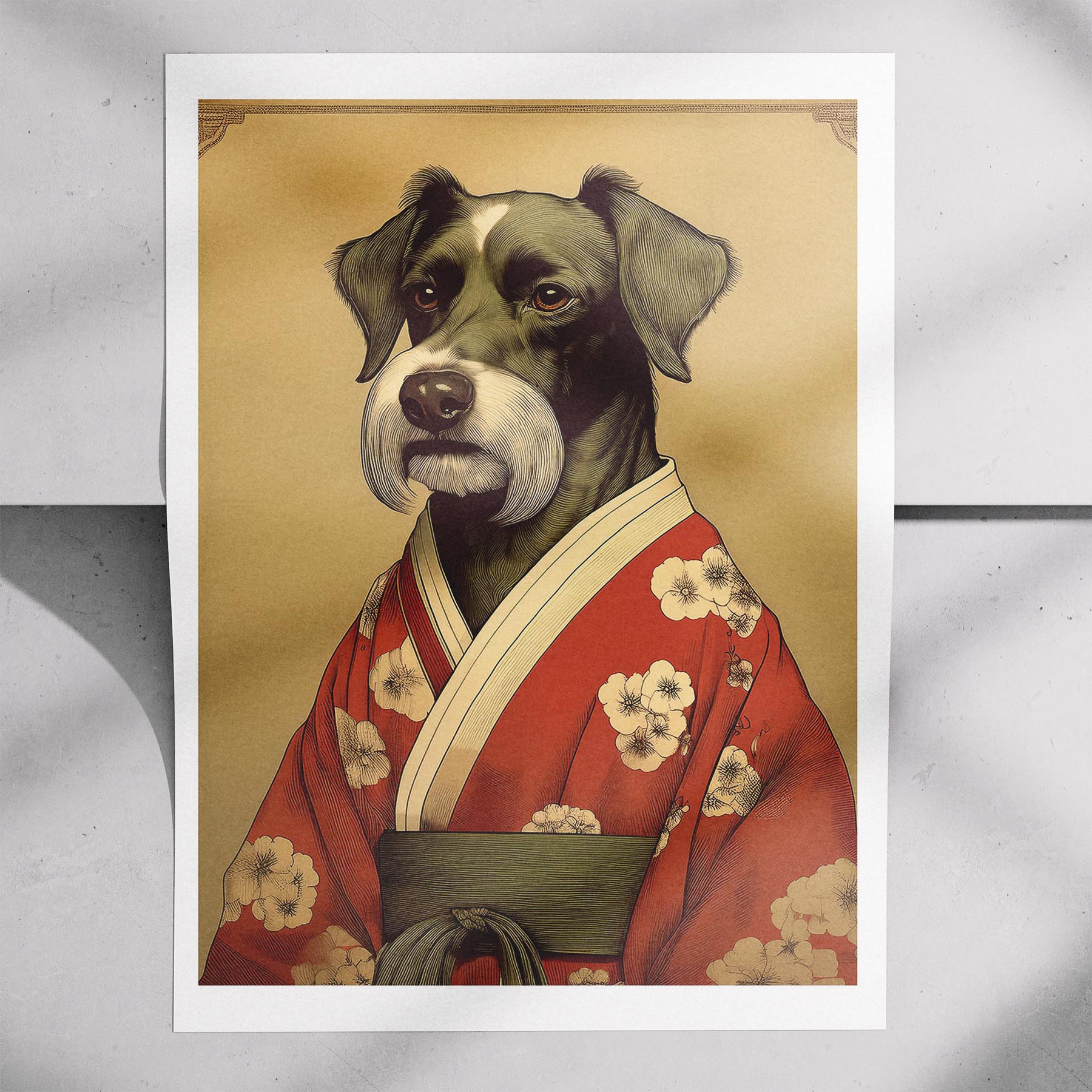 Black Russian Terrier Japanse Kimono Dog Series image 7