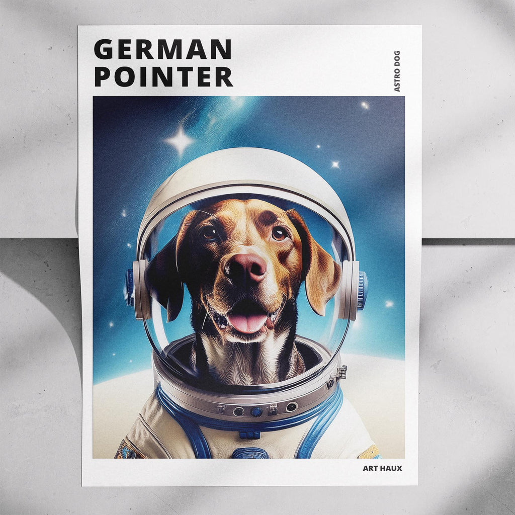 German Pointer Astronaut Dog Series with Text Astro Dog image 7