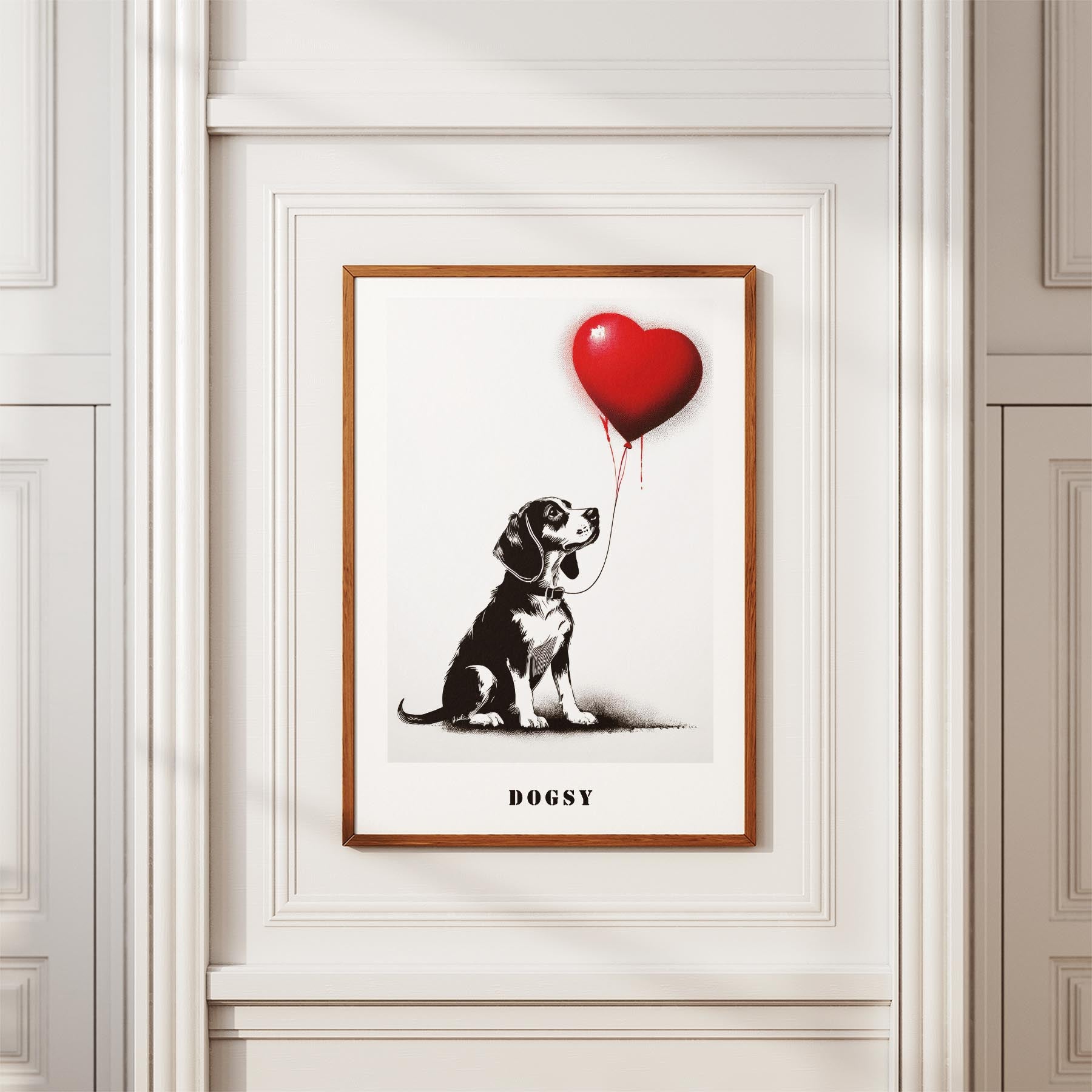 Beagle DOGSY Series inspired by the Art of Banksy with text Dogsy image 3