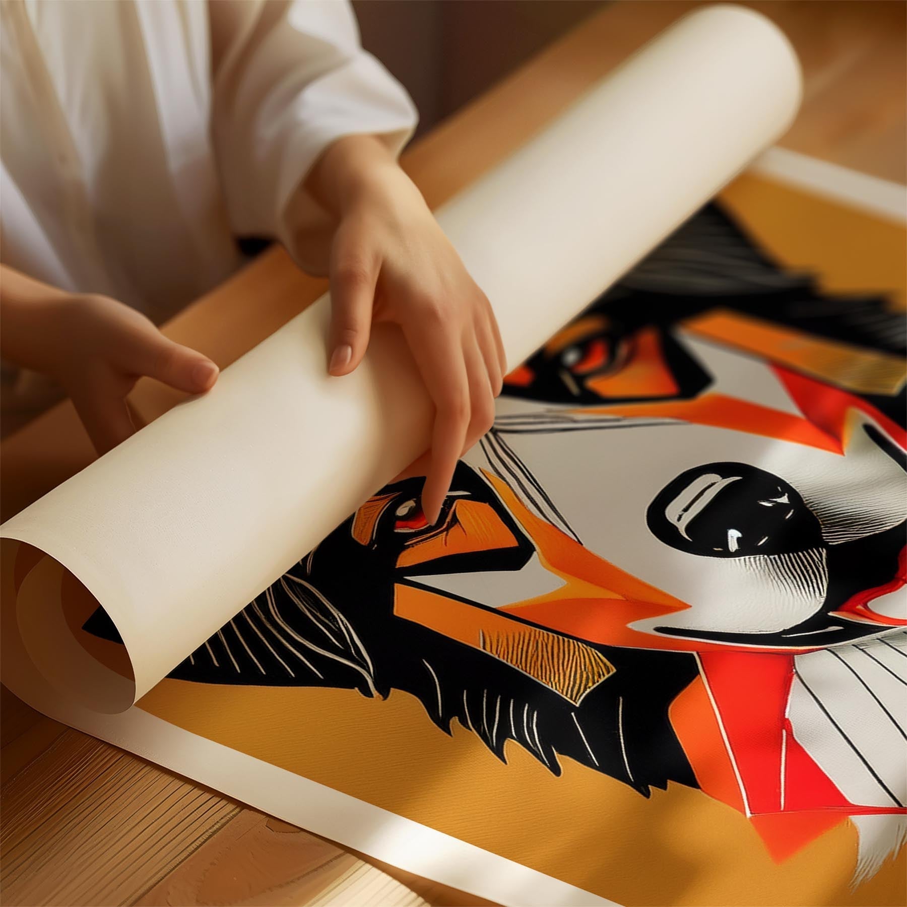 Australian Shepherd Geometric Orange Series image 1