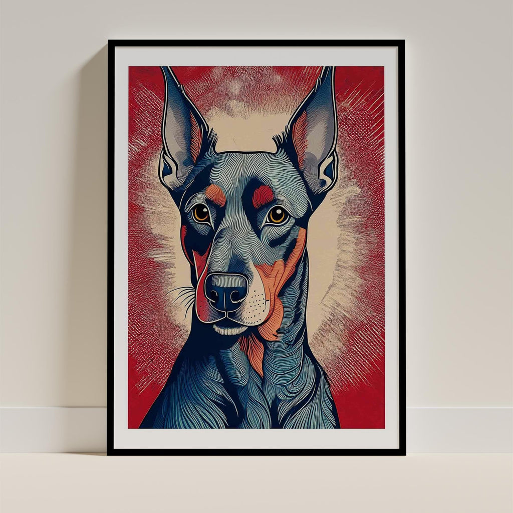 Doberman Hokusai Japanese Inspired Dog Series image 0