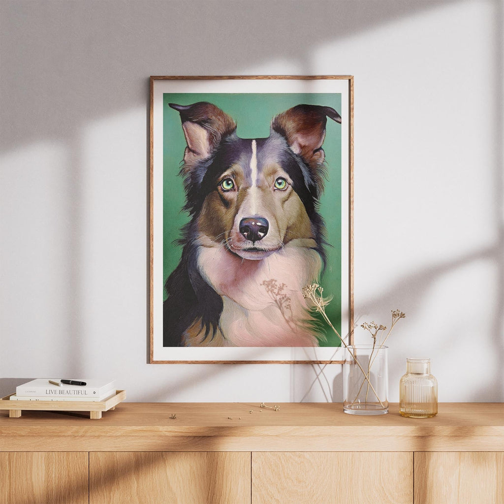 Border Collie Green Painted Series image 8