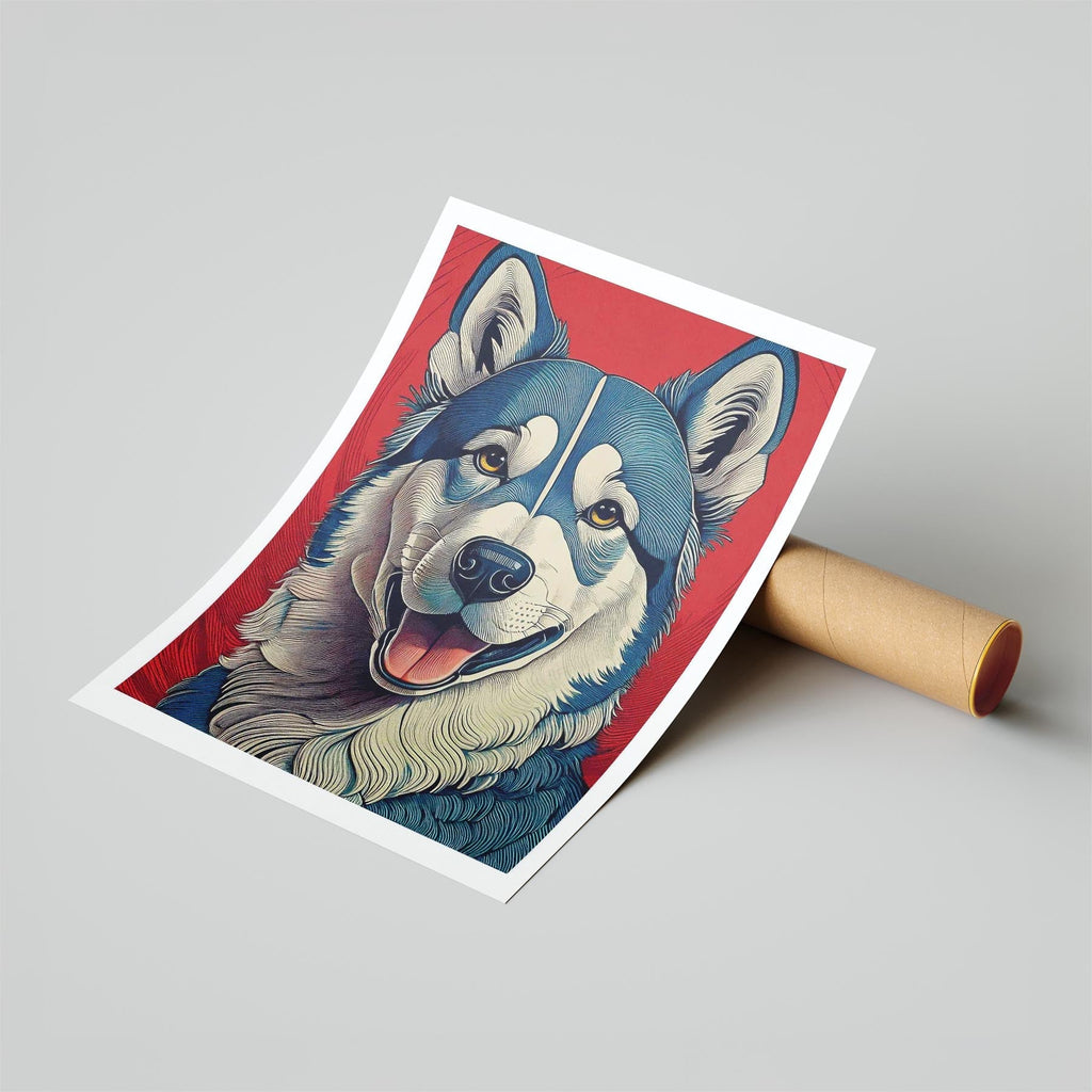 Alaskan Malamute Hokusai Japanese Inspired Dog Series image 6