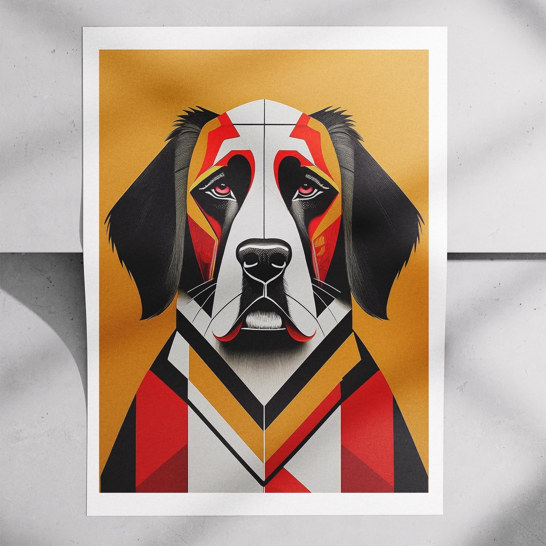 Saint Bernard Geometric Orange Series image 7