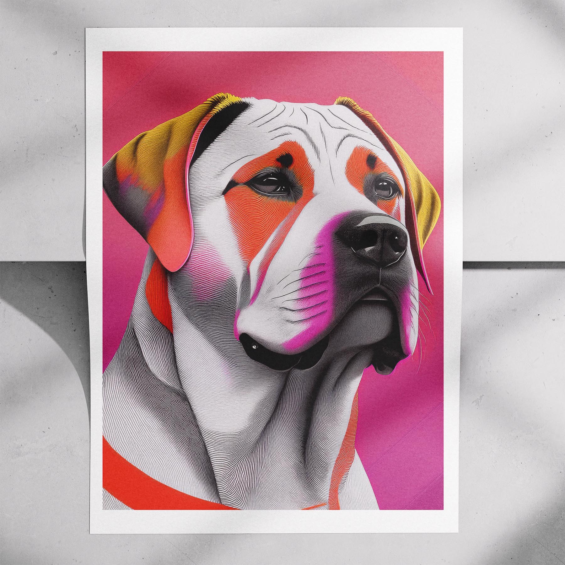 Dogue de Bordeaux Modern Pop Dog Series image 7