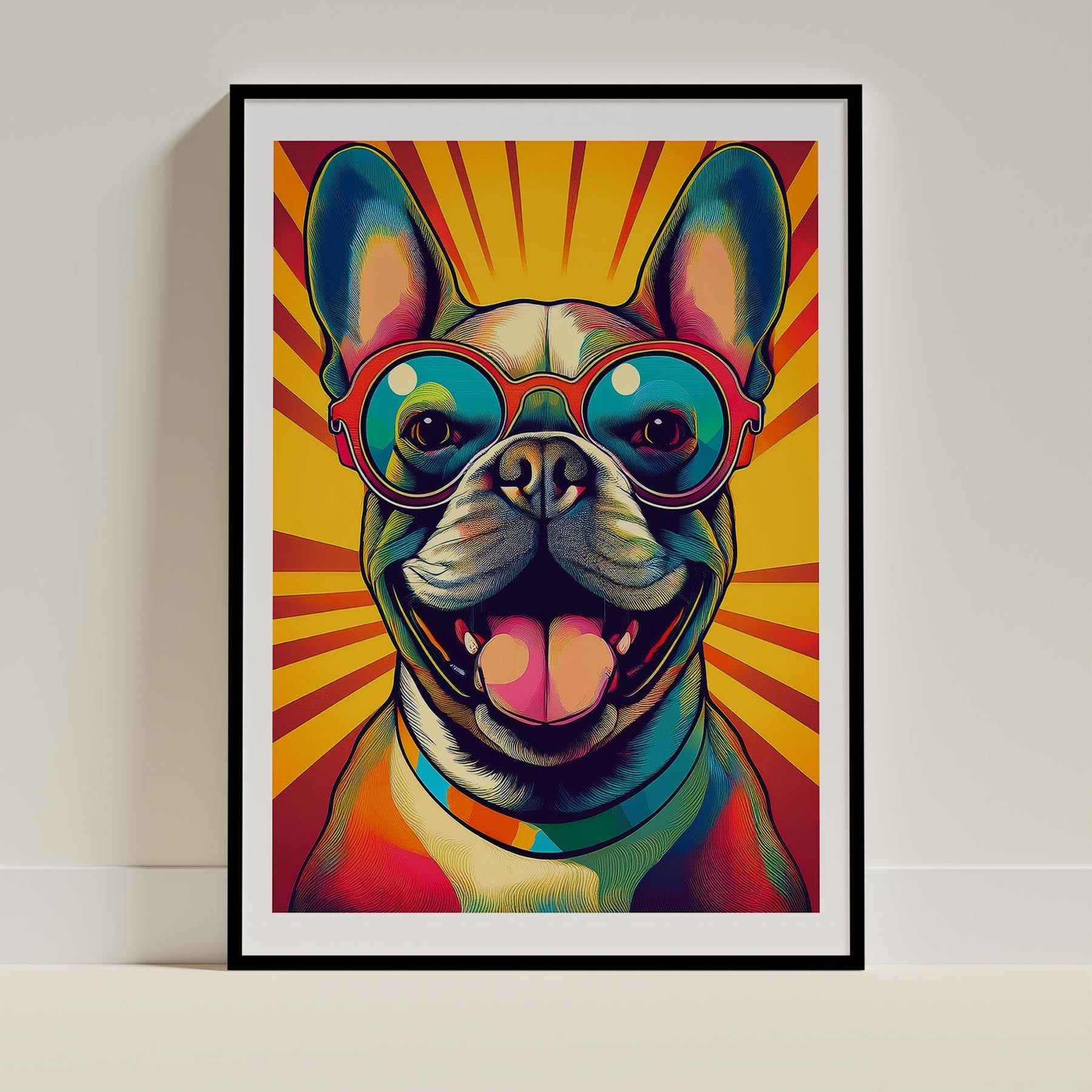 French Bull In Colourful Sunnies 2 image 0