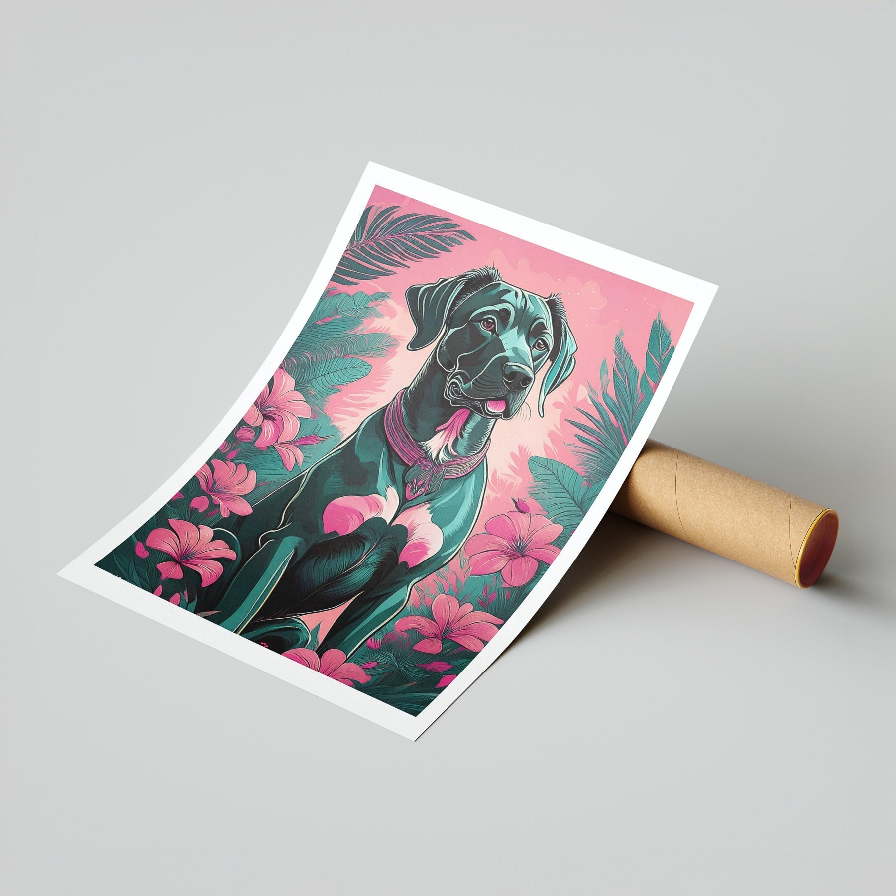 Great Dane Flowery Dog image 7