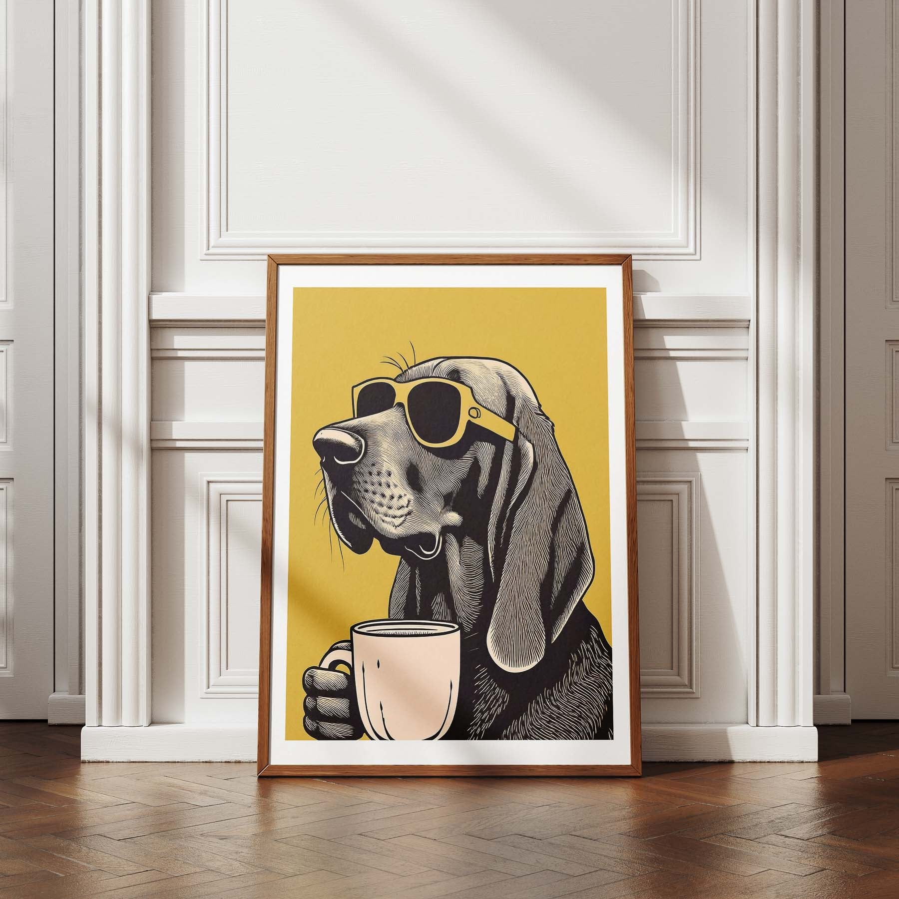 Bloodhound Chillin Coffee Dog image 4