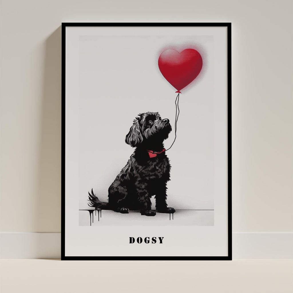 Coton de Tulear DOGSY Series inspired by the Art of Banksy with text Dogsy image 0