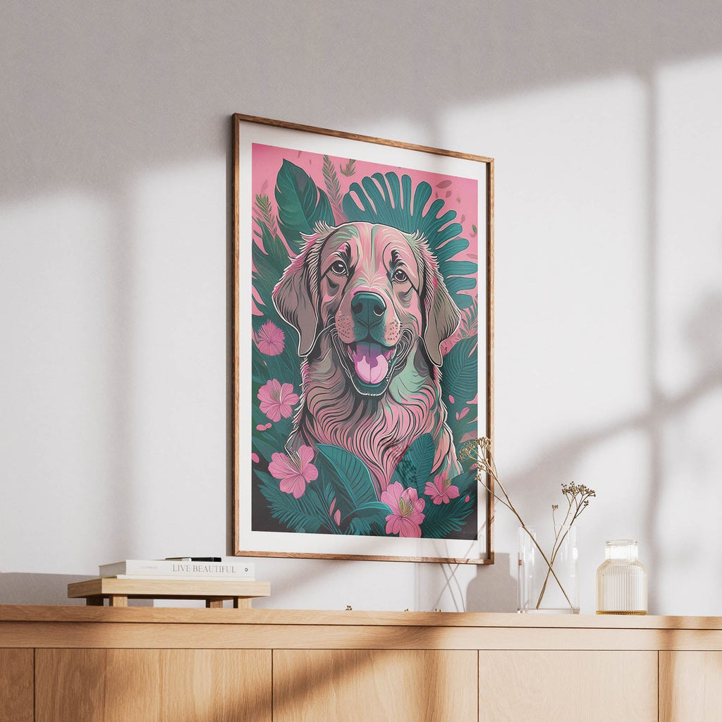 Golden Retriever Flowery Dog image 6