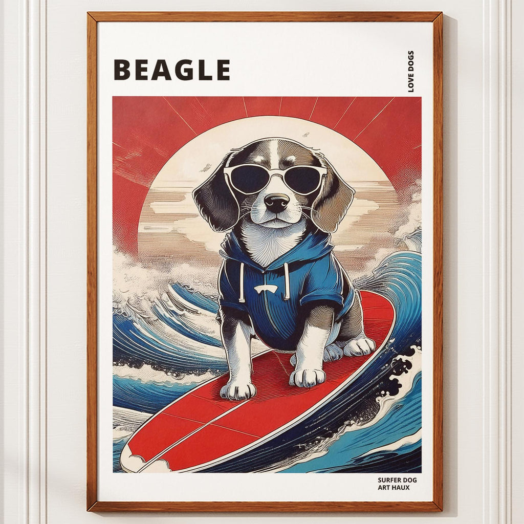Beagle Hokosai Surfer Dogs 1 image 9