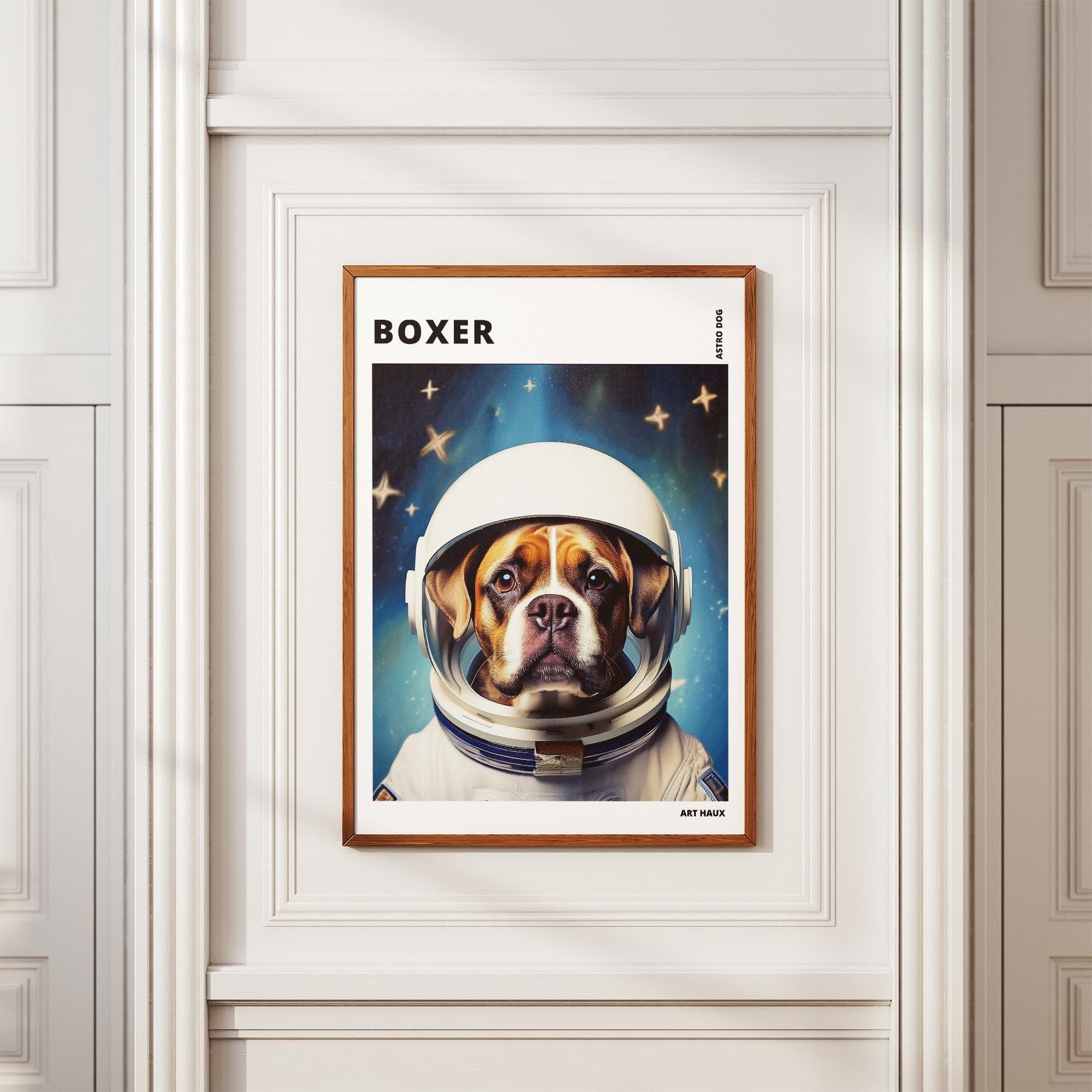 Boxer Astronaut Dog Series with Text Astro Dog image 3